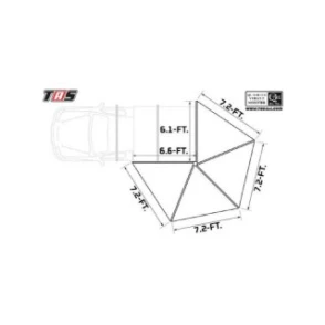 Aksesoris Offroad DeltaWing XT-71 | 270 Degree Awning IRONMAN 4X4 IAWN 270R034 7 61238bd9_0d48_4303_b760_ed8a304653dc