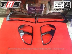 Hillux Revo 2015+ GARNISH LAMPU DEPAN BELAKANG BLACK MATTE/HITAM DOFF TOYOTA HILLUX REVO <br><br> 2 garnish_lampu_depan_belakang_black_matte_hitam_doff_toyota_h