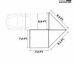 Aksesoris Offroad DELTAWING XTR143 270 DEGREE FREESTANDING AWNING IRONMAN 